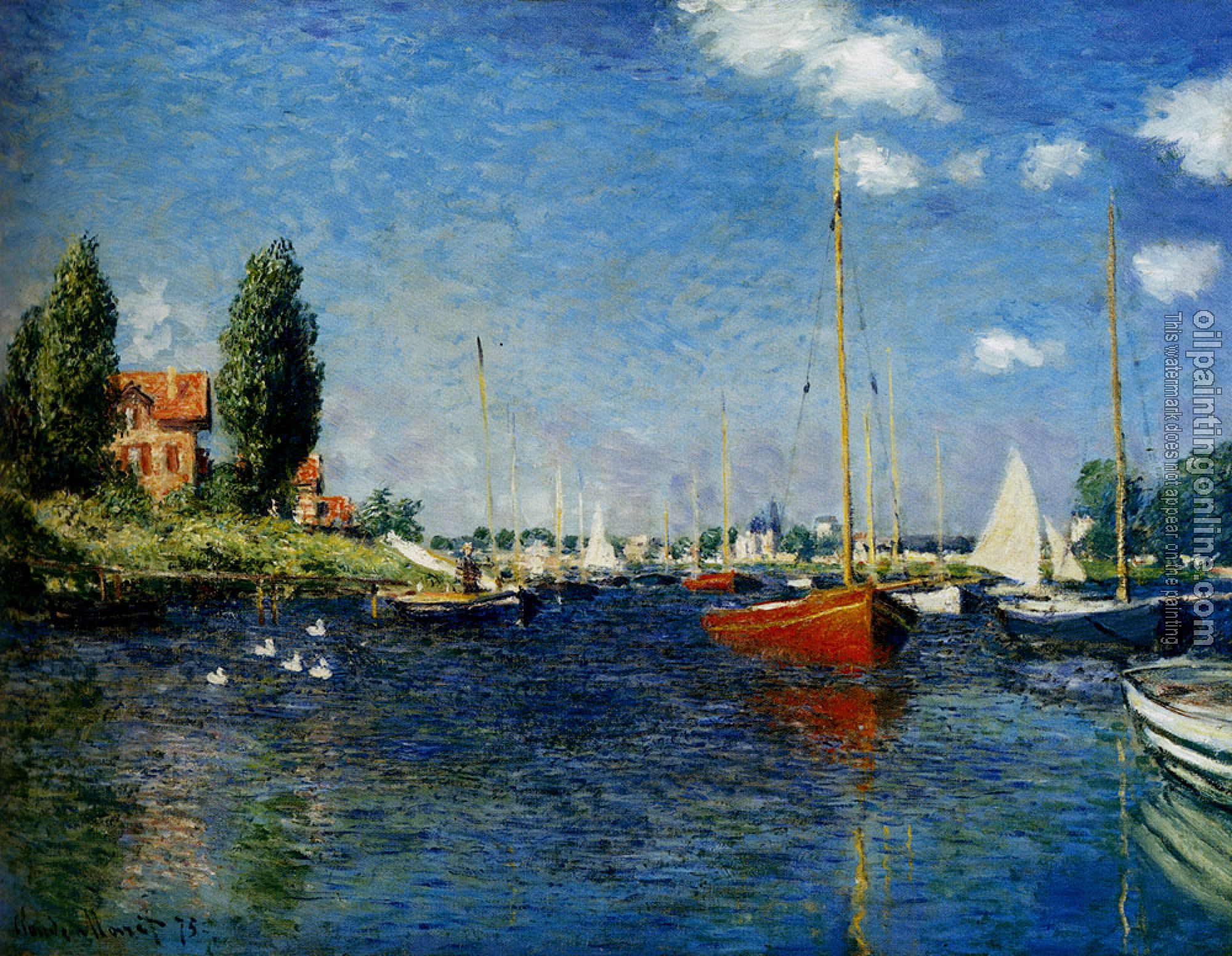 Monet, Claude Oscar - Argenteuil (Red Boats)